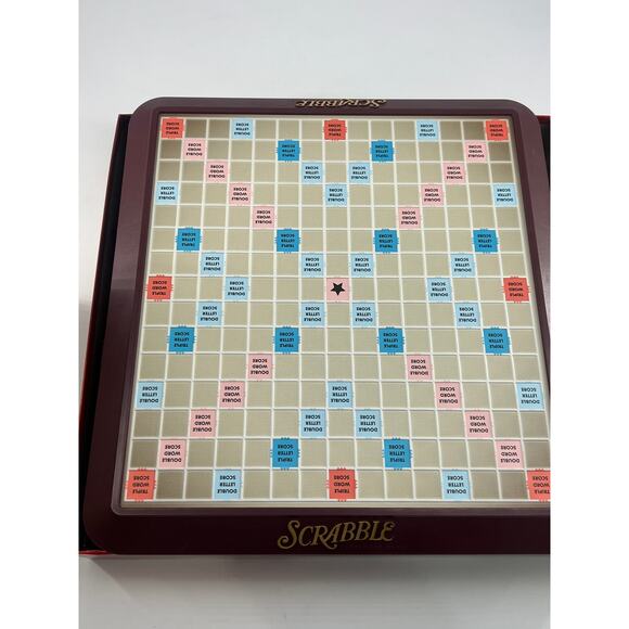 Vintage Scrabble Deluxe Turn Table Board Game Family Games Complete - Picture 5 of 8